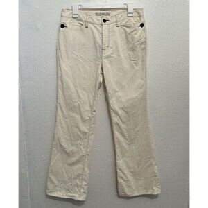 Vintage Tommy Hilfiger Corduroy Pants Women 6 Ivory Hipster Bootcut Y2K Jeans